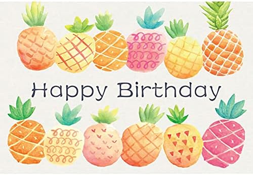 DORCEV 20x10ft ljeto ananas Sretan rođendan pozadina slatka crtani šareni ananas tropsko voće fotografija