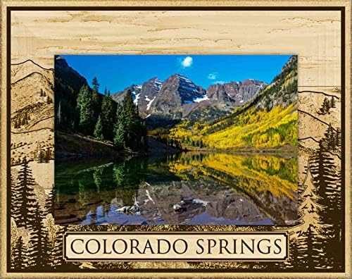 Saddle Mountain Souvenir Colorado Springs Lasersko uređeno drvo okvir okvira