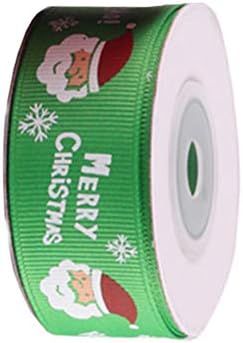 ABOOFAN 2. 5cm Božić paket Ribbon sa dvostrukom stranom nit Ribbon za Božić ukras koristiti Party