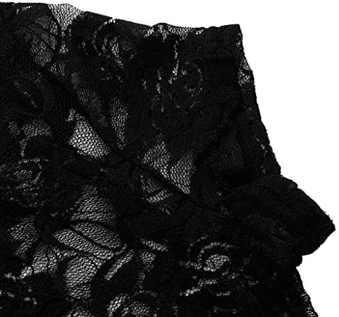 Ženska čipkasti donje rublje mreža kratkih rukava u obliku kratkih rukava Seksi majica Pogledajte kroz spavanje Ležerne udobnosti Donje rublje