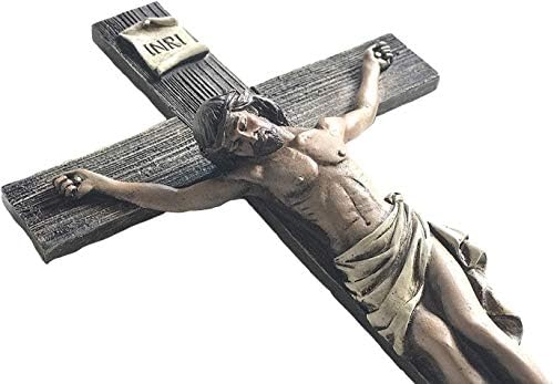 Isus Christ Crocifix Wall Cross INRI Décor 14 inčna smola za ukrašavanje doma u poklon kutiji paketa