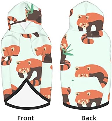 Veliki džemper sa duksevima za pse-cat-crveni-panda kućni ljubimci sa šeširom mekim kaputom za mačke