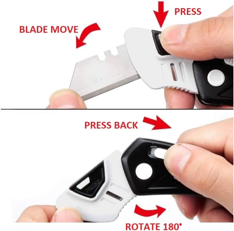 ZIMPTY 6-paket sklopivi Pomoćni nož za brzu izmjenu SK5 rezača kutija za kartone, kartone i kutije, mehanizam