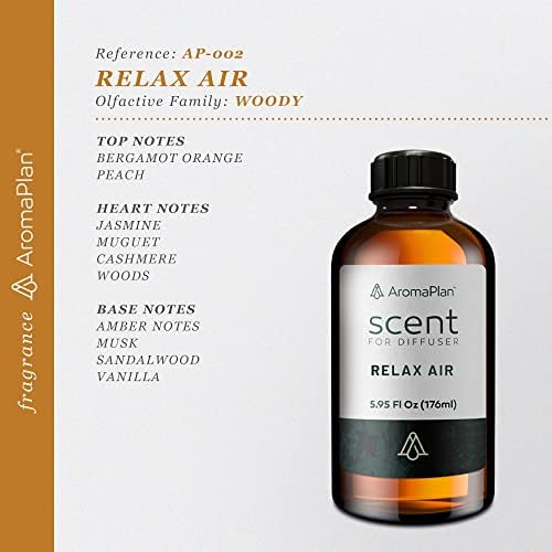 Spa Scins Relax Air 6 FL Oz, Spa Kolekcija - Prirodni i veganski mirisi - Difuzor ulje za aromaterapiju -