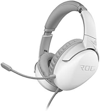 ASUS ROG Strix Go Core Moonlight White Gaming slušalice | Hi-Res Audio, kompatibilan & ROG Strix Impact II Moonlight White Gaming Mouse | Ambidextrous i lagan dizajn, 6200 DPI optički senzor