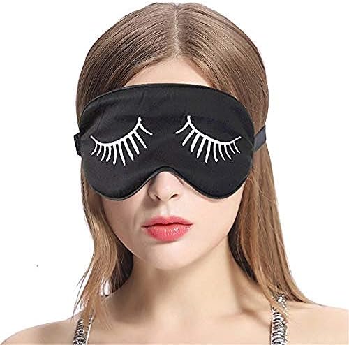 FITGLAM prirodna silaska maska ​​/ maska ​​za oči sa trepavicama uzorci i besplatnim ušima, crni s