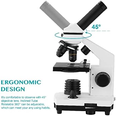 N / A 64x-640X profesionalni biološki mikroskop gore / dolje LED Monokularni mikroskop za učenike obrazovanje djece sa slajdovima