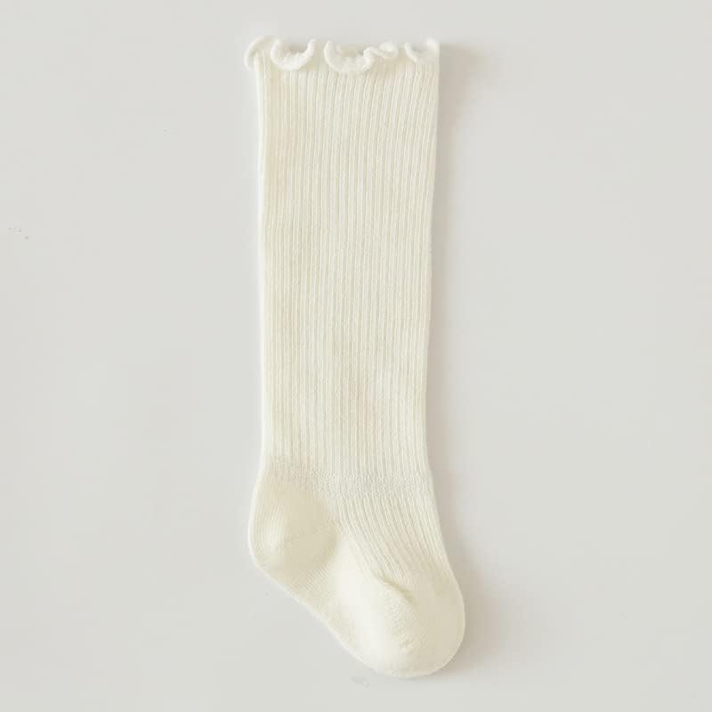 Qandsweet Baby Newborn koljeno visoke čarape Bešimne male djevojke Veliki bok dugme pamučne čarape