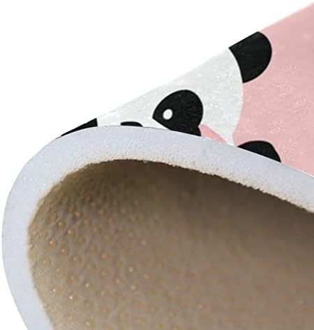 Baxiej Slatka Panda Pink Veliki mekani prostirki Rug Playmat prostirki za djecu Igraonica Spavaća soba Dnevna soba 63 x 48 inča, Kućni dekor