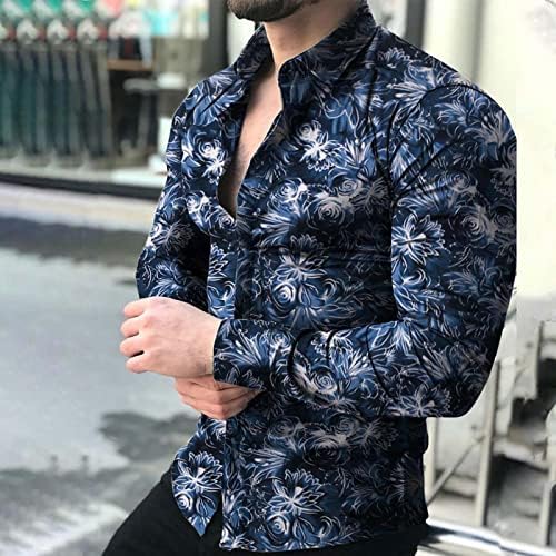 Muška Dugačka Rukava Sa Dugmetom Down Dress Shirt - Casual Tops Tie Die Print Cardigan Bluza