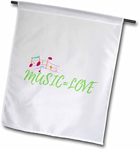3Droza Slika riječi Muzika jednaka ljubavlju sa muzičkim notama - Zastave