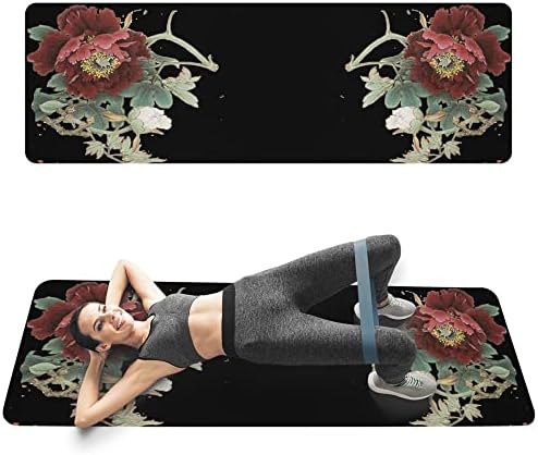 Yfbhwyf prostirka za jogu-Premium prostirka debljine 2 mm, prianjanje visokih performansi, Ultra gusto jastuče