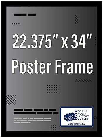 Okvir za slike | Okvir postera | Puzzle Frame - 1,25 Ravni crni profil - uključeni hardver i pleksiglas