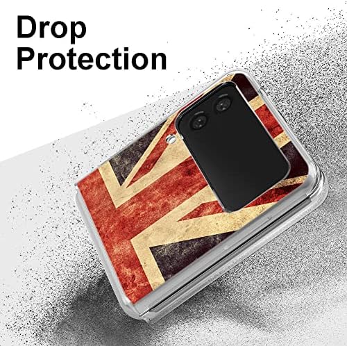 Bcov Galaxy Z Flip 4 5G futrola, Retro Union Jack Zastava protiv ogrebotina čvrsta Tvrda futrola zaštitni