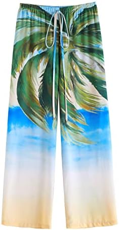 Miashui lanene pantalone za žene Casual 2023 ženske Casual pantalone pantalone na plaži pantalone labave rastezljive