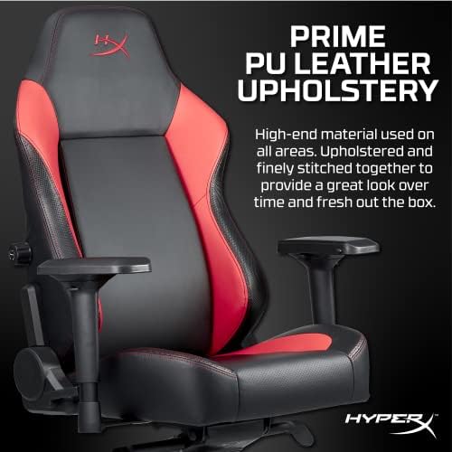 Velika i visoka stolica za igranje-HyperX Ruby-Red Gaming stolica - kožna presvlaka Gaming stolica
