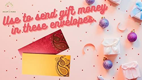 ANJUM & MUNIR Shagun poklon koverte Amazing razne boje dizajn novac držač kartica Fancy paket za Božić Diwali Uskrs rođendan godišnjicu braka dizajner poziv koverte