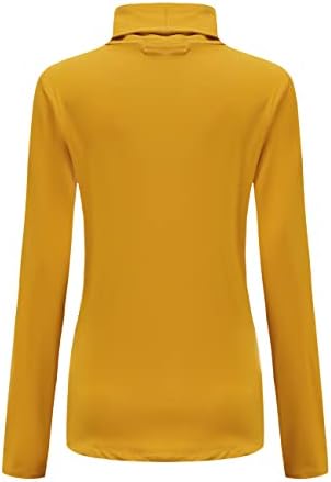 SSLR-termičke košulje za žene-turtleneck dugih rukava od runa obložen zimskim tamnim mokom podsjećenim