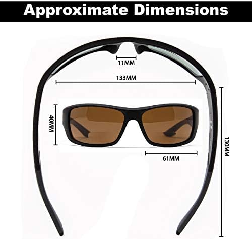 Leteći ribar 7391BA-150 Triton polarizirane sunčane naočale, mat crni okvir, amber bifokalni čitač +1.50
