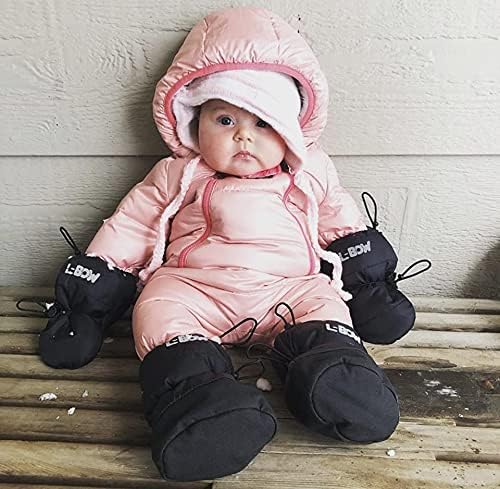 L-Bow Infent Hladne vremenske čizme + zimske čizme za baby Boys & Girls + lako se klizi s oblogom od runa