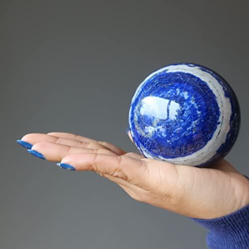Satenski kristali Lapis Lazuli sfera treće meditacija za oči Kraljevska afganistana plava kristalna kugla
