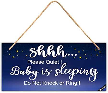 Baby Sleeping Sign za ulazna vrata - ne kucajte ili Prstenujte viseći znak Baby Door Sign Baby Room viseća