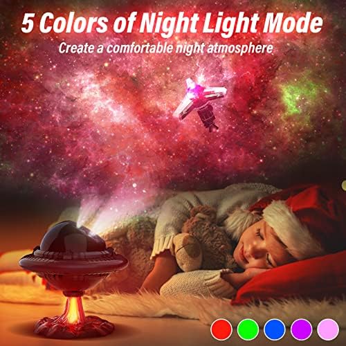 Bestyijo Star projektor Galaxy Noćna svjetlost, UFO Galaxy projektor, tajmer, dodir i daljinski