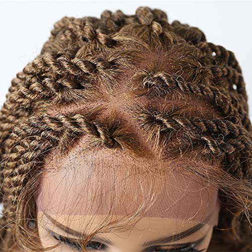 Pletenice za žene 18 ručno pletene čipke prednja perika prirodne crne pletene perike s dječjom kosom