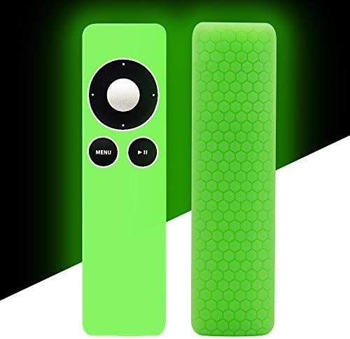 Silikonski zaštitni poklopac kućišta za Apple TV 2 3 daljinski upravljač, lagana težina[protiv gubitka] Navlaka za zaštitu od klizanja za zaštitu kože-zeleni sjaj u mraku