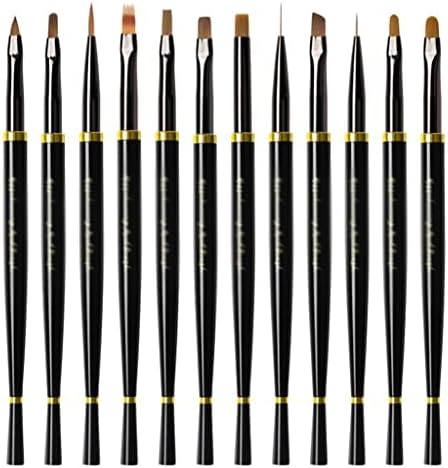 LEPSJGC Art Pattern Painting Nails Pen Carving Brush akrilne četke Gel Extension Builder premaz olovka za crtanje DIY