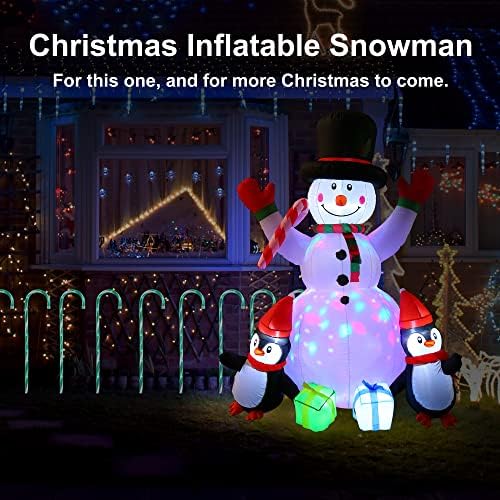 Djed Mraz na naduvavanje 6ft & amp; snjegović Božićno Dvorište dekoracija-ugrađena LED svjetla Božićna