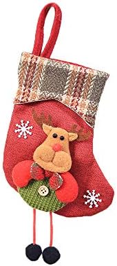Božić ukrasi Božić ukrasi, Božić čarapa Mini čarapa Santa Claus Candy poklon torba Božić drvo viseći dekor za Božić odmor Party dekor vanjski travnjak dvorište vrt