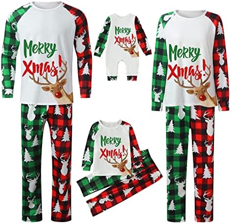 Diyago Funny Božićni pidžami 2022, podudaranje majica dugih rukava i hlača Porodična PJ noćna odjeća set
