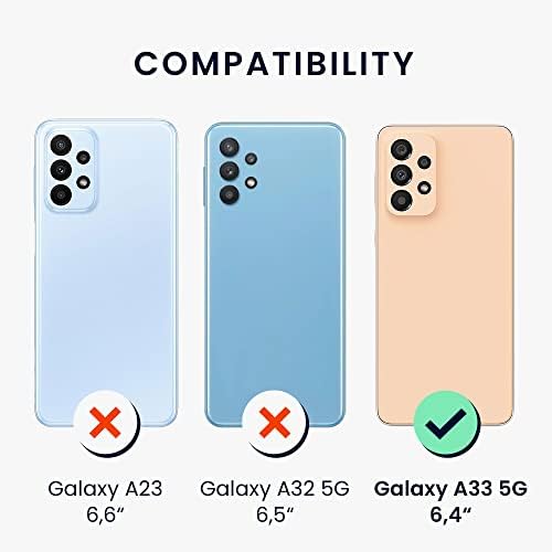 kwmobile torbica za novčanik kompatibilna sa Samsung Galaxy A33 5G futrolom i preklopnom presvlakom za telefon od umjetne kože-Siva / Crna