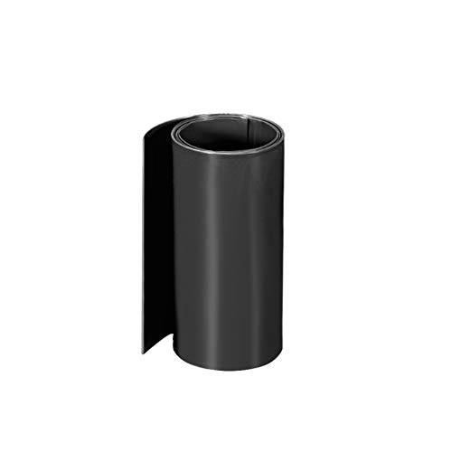 UXCELL PVC toplotna cijev 115mm Ravna širina With za dvostruki sloj 18650 1 metar Black