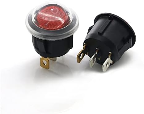 gande preklopni prekidač 10kom On / Off okrugli preklopni prekidač LED osvijetljeni Mini crni bijeli crveni