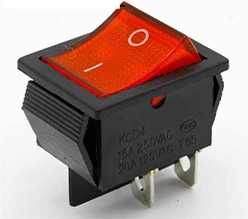 Zaahh preklopni prekidač 2kom / puno crveno 4-Pinsko svjetlo za uključivanje/isključivanje dugmeta za brod 250V