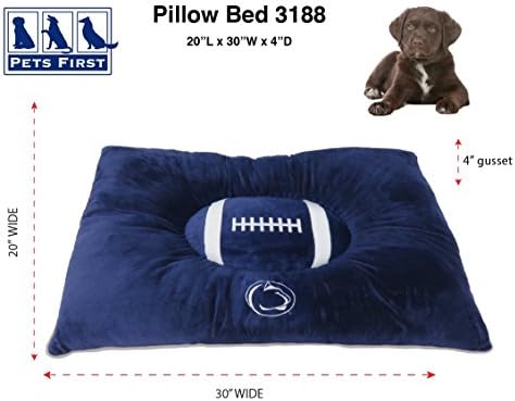 Pets First Collegiate Pet Accessories, krevet za pse, Penn State Nittany Lions, 30 x 20 x 4 inča