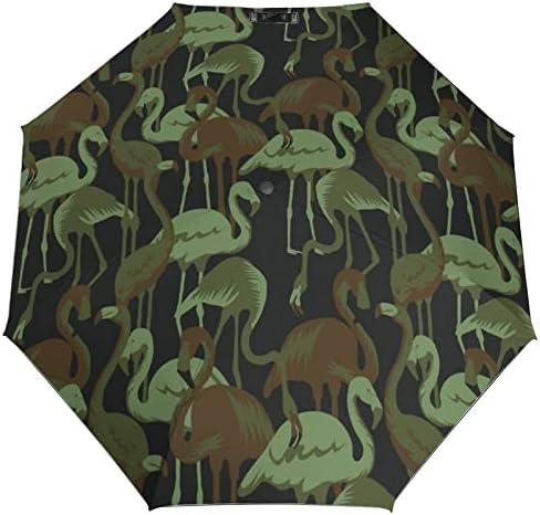 Vojni Tropski Flamingo 3 Folds putni kišobrani Anti-UV Vjetrootporni kišobrani modni Auto Otvoreni kišobran
