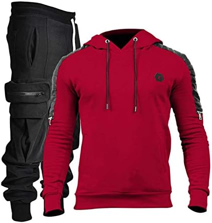 Yowein Zimski sportovi Muškarci Sport Multi-džepni teretni hoodie TrackSit puni zip atletska znojnica