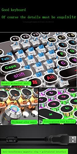 Dsvgwv Gaming tastatura žičana mehanička tastatura igrač sa LED pozadinskim osvetljenjem kompjuterska