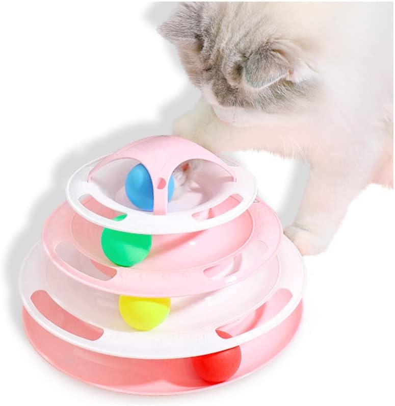 Kalevel CAT igrački slojevi valjkasti kuglični kule za kule za vezu za zabavu Interaktivne puzzle igračke
