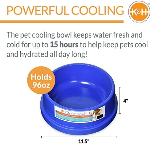K & amp; H proizvodi za kućne ljubimce Cooler Dog Combo cool Bed III srednja i zamrznuta Zdjela za hlađenje