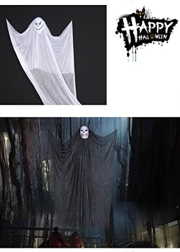 12.4 ft Halloween Ghost viseći ukrasi sa skeletnom maskom leteći duh strašno Dvorište početna Halloween Party Unutarnji Vanjski dekor