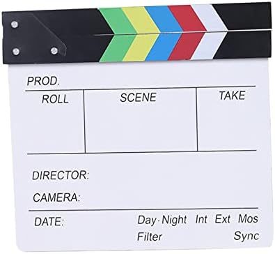 Garende film film Clap odbora Clapper odbora škriljca kompaktne veličine Clapperboard izdržljiv za fotoaparat Cut akciona scena film TV, šareni
