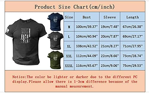 Muška Američka Zastava T-Shirt Ljeto Casual Kratki Rukav Grafički Tee Shirts Print Tops Cool