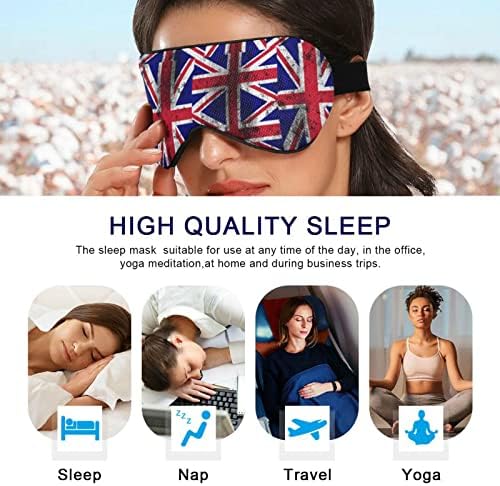 Unisex Sleep Maska za spavanje u Velikoj Britaniji - Britanska zastava za spavanje Sleep Maska Komforno