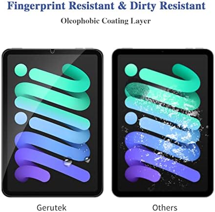 Gerutek zaštitnik ekrana za iPad Mini 6 2021 8,3 inča, [Anti-Glare & otisak prsta/bez mjehurića][jednostavna instalacija][glatko kao svila], 9h kaljeno staklo za iPad Mini 6. generacije, kaljeno staklo, 2 pakovanja