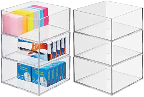 Mdesign Plastic Slaganje Organizator za kućnu kancelariju kontejner-za ormare, fioke, stolove, radni prostor