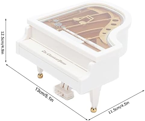 Serlium muzička kutija, mini retro muzička kutija u obliku klavira u obliku klavira sa stolicom za rođendanski ukras doma